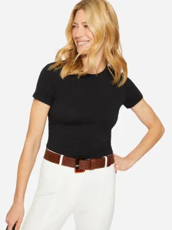 J.McLaughlin Allie Cap Sleeve Tee-Women Tops|Tees