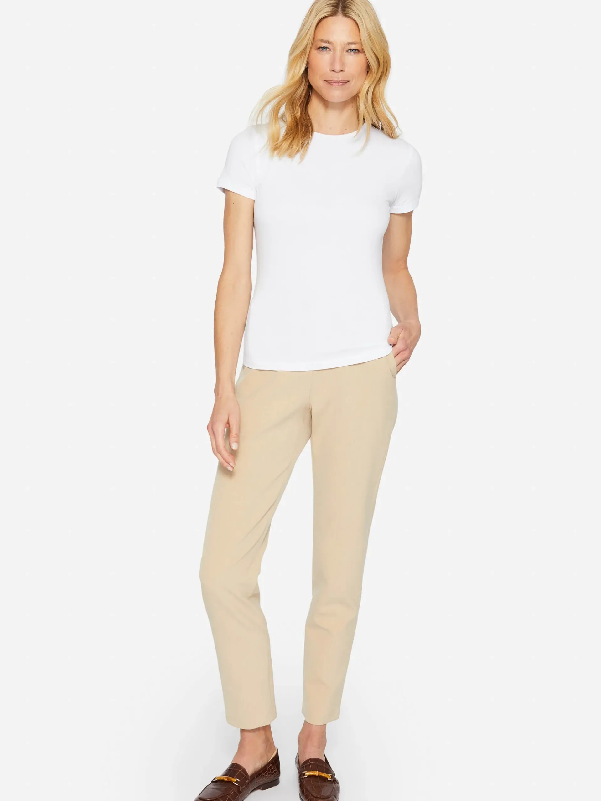 J.McLaughlin Allie Cap Sleeve Tee-Women Tops|Tees