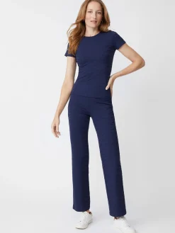 J.McLaughlin Allie Cap Sleeve Tee In Deco Tulip Jacquard-Women Tops|Tees