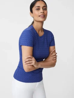 J.McLaughlin Allie Cap Sleeve Tee In Fernwood Geo Jacquard-Women Tops|Tees