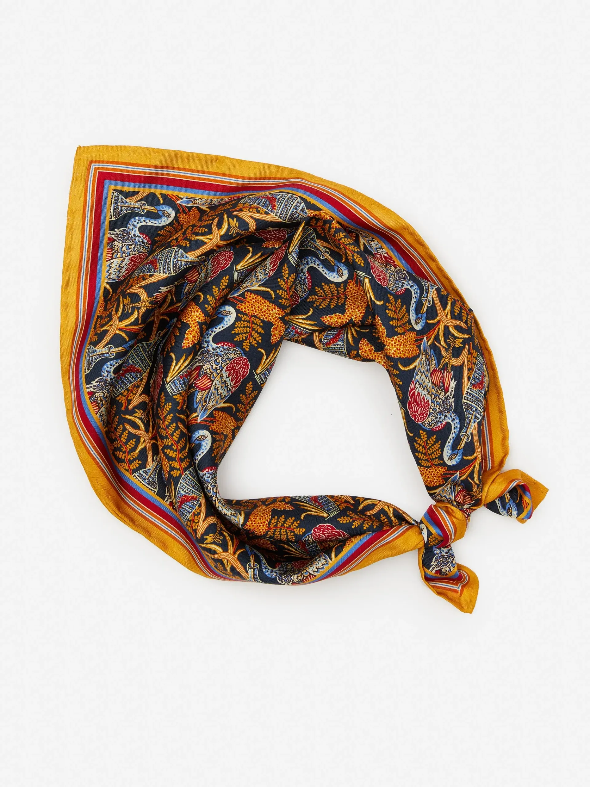 J.McLaughlin Amoura Silk Scarf In Rare Bird Square-Women Scarves
