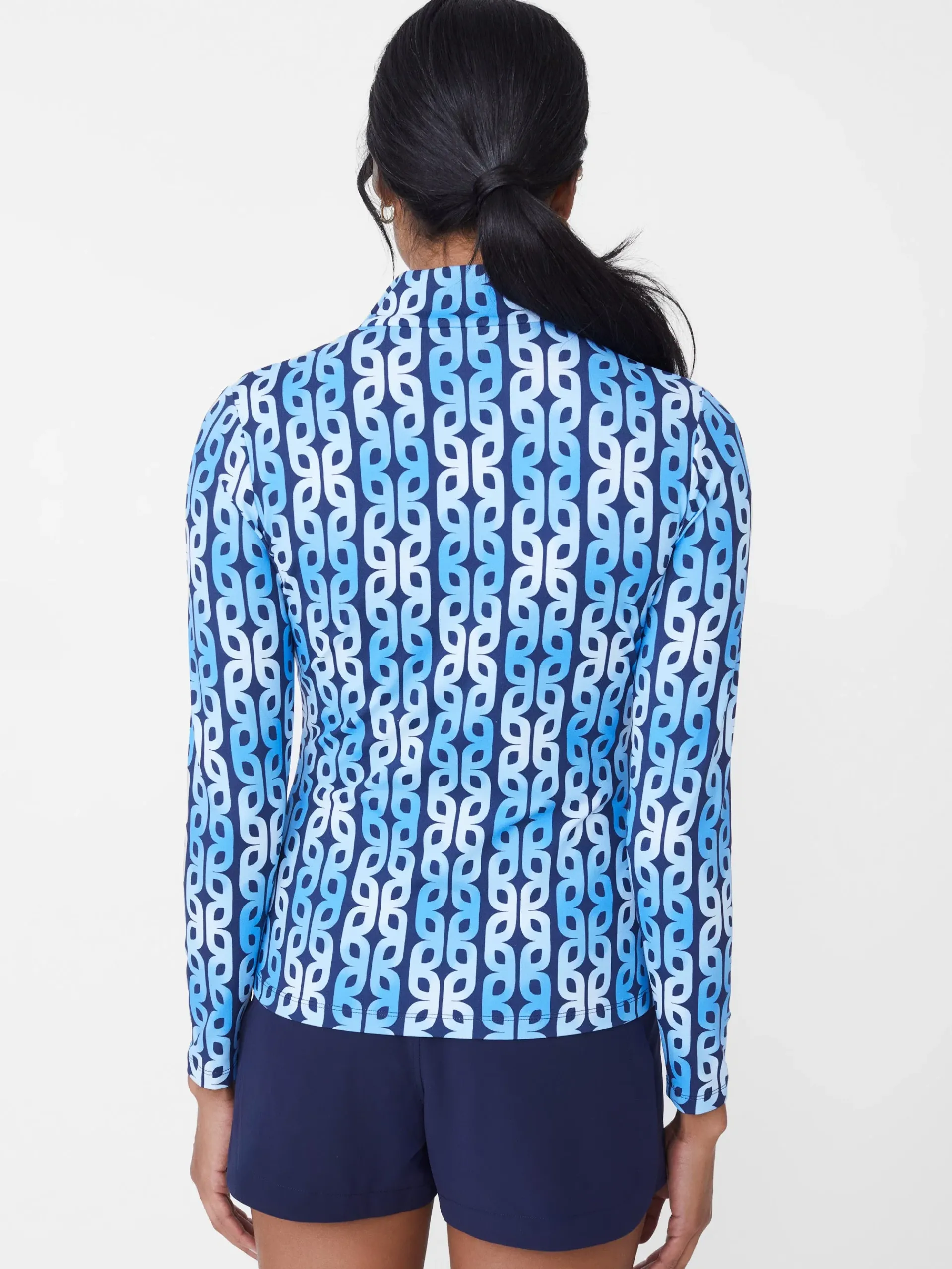 J.McLaughlin Bedford Top In Mini Block Chain-Women Tops
