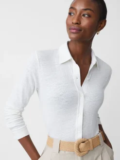 J.McLaughlin Betty Linen Shirt-Women Tops