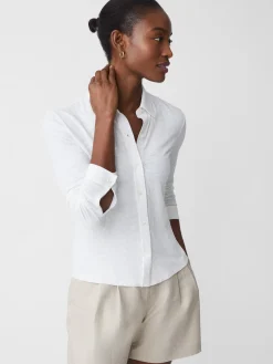 J.McLaughlin Betty Linen Shirt-Women Tops