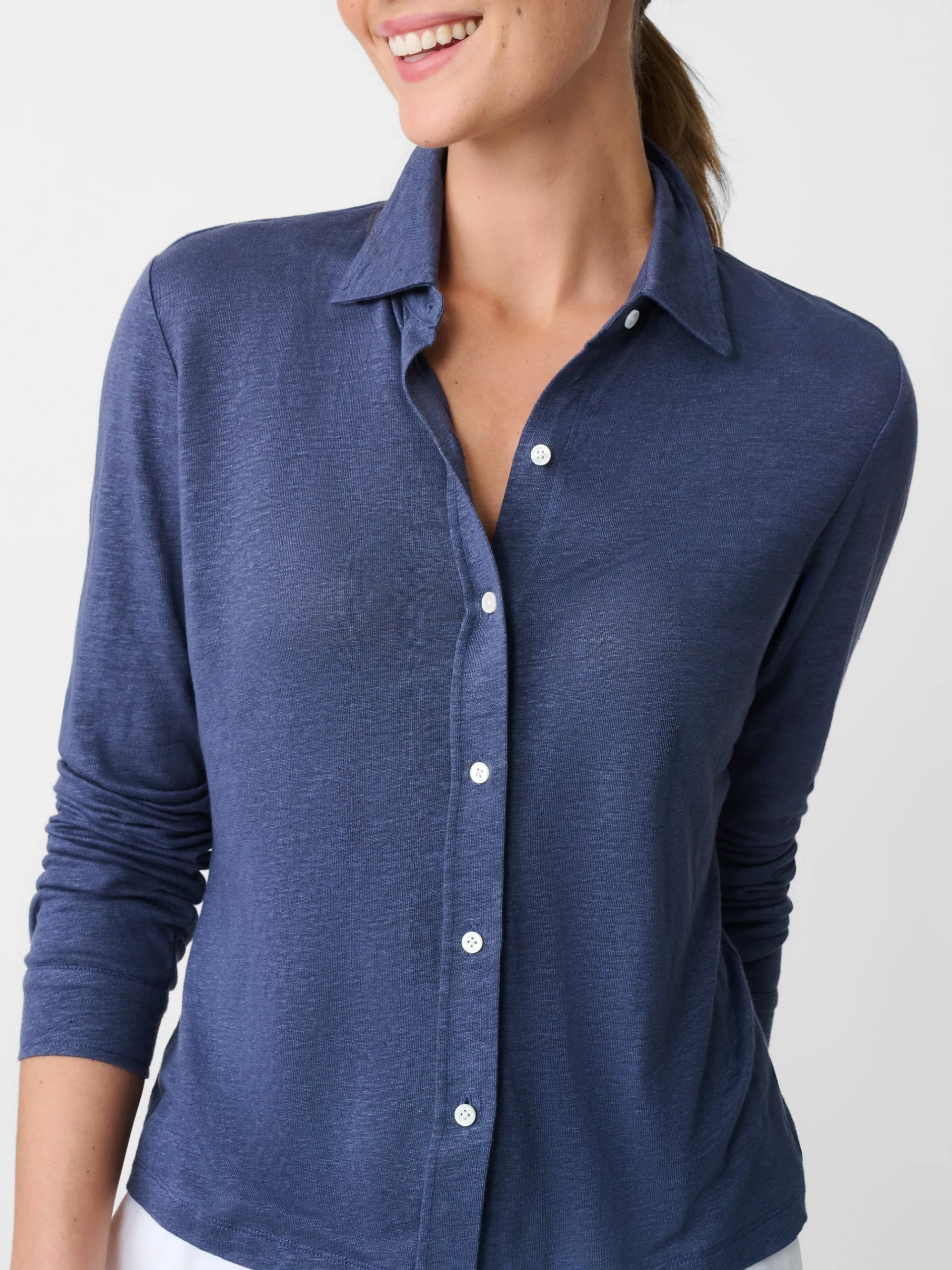 J.McLaughlin Betty Linen Shirt-Women Tops