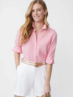 J.McLaughlin Britt Linen Shirt-Women Tops