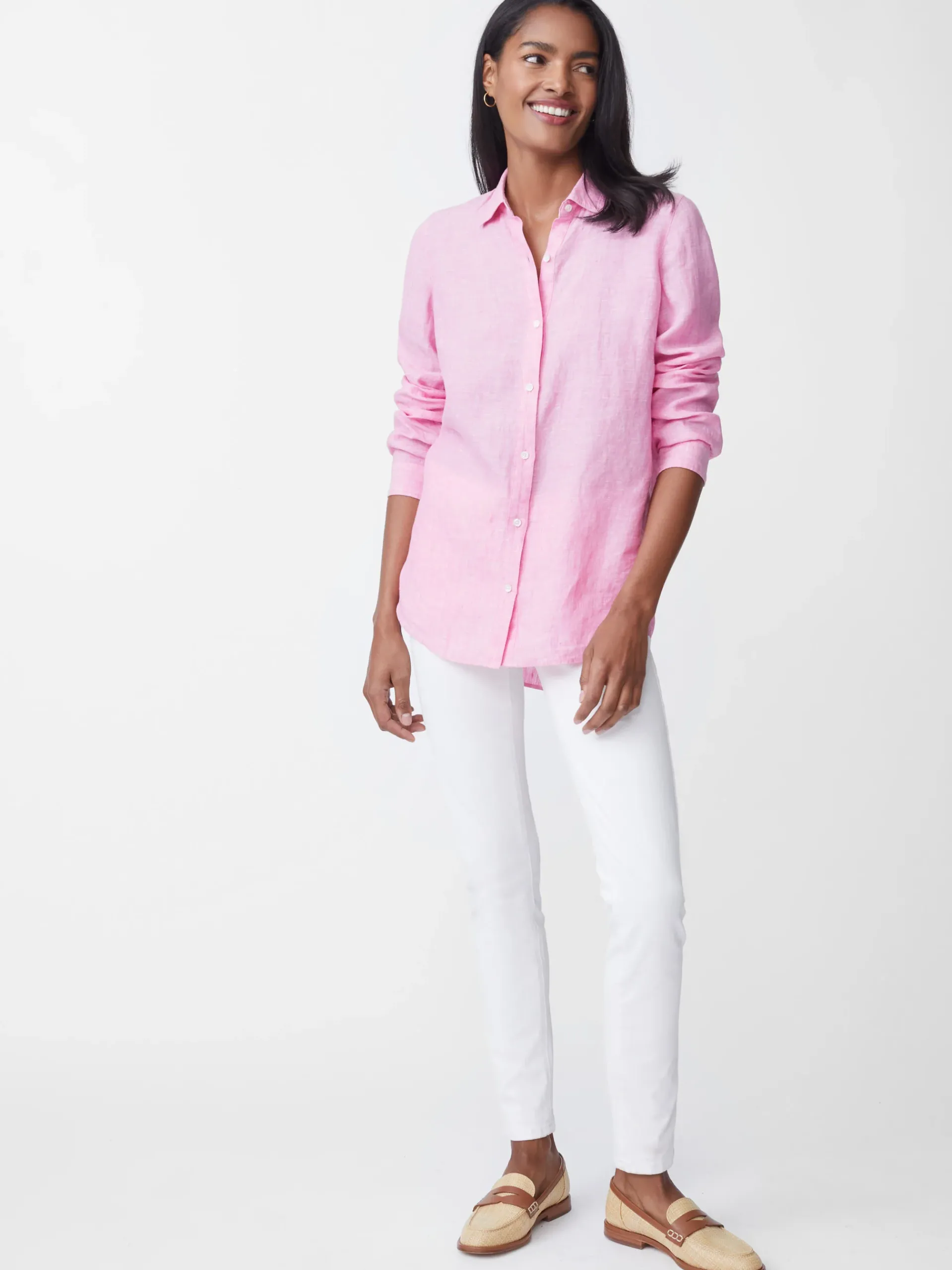 J.McLaughlin Britt Linen Shirt-Women Tops
