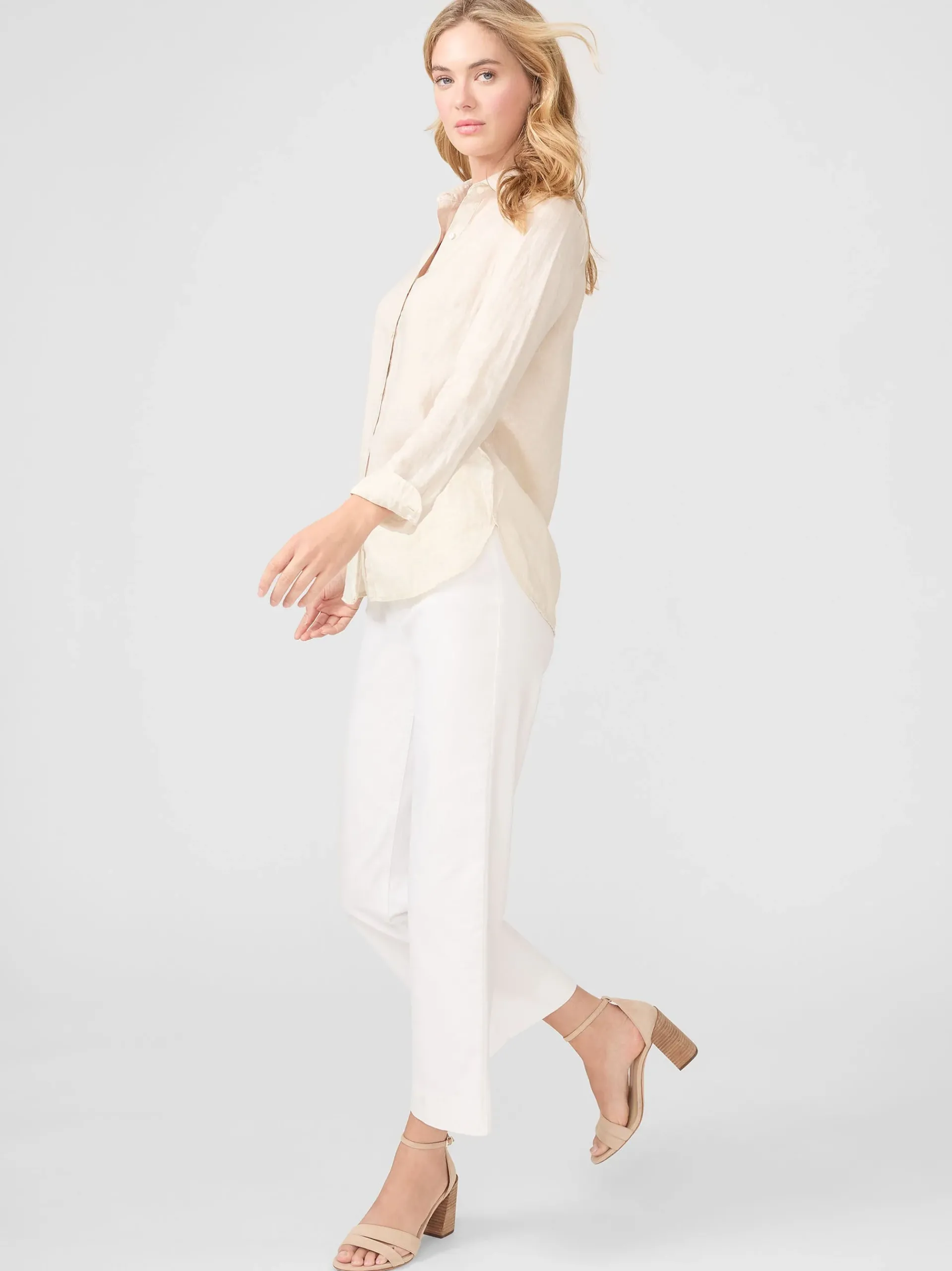 J.McLaughlin Britt Linen Shirt-Women Tops