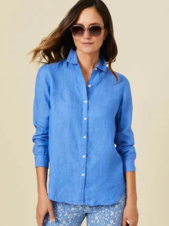 J.McLaughlin Britt Linen Shirt-Women Tops