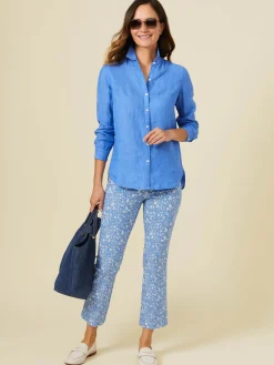J.McLaughlin Britt Linen Shirt-Women Tops