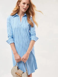 J.McLaughlin Cagney Dress In Chevron Charade-Women Dresses