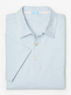 J.McLaughlin Callahan Cotton Polo In Stripe- Knits & Polos