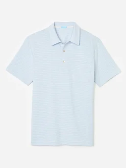 J.McLaughlin Callahan Cotton Polo In Stripe- Knits & Polos