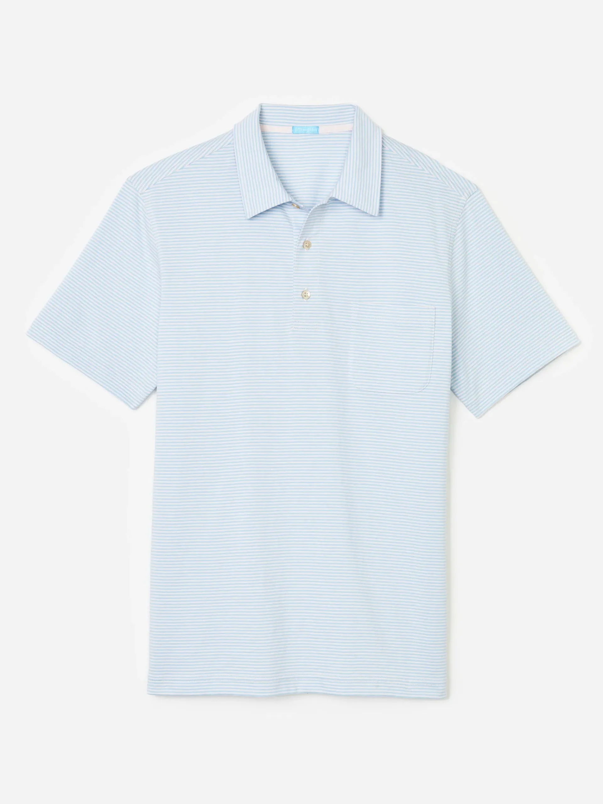 J.McLaughlin Callahan Cotton Polo In Stripe- Knits & Polos