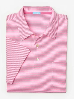 J.McLaughlin Callahan Cotton Polo In Stripe- Knits & Polos