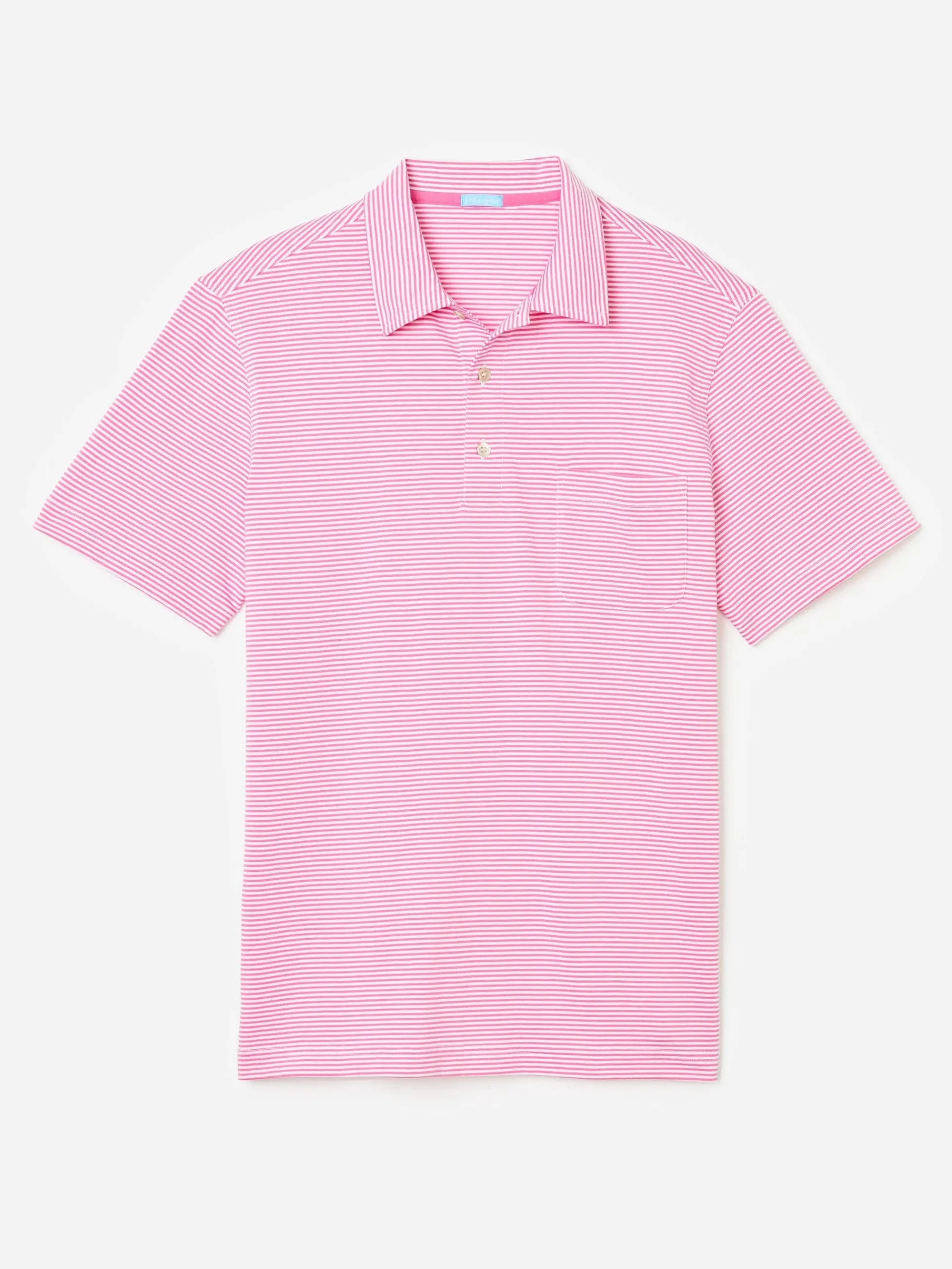 J.McLaughlin Callahan Cotton Polo In Stripe- Knits & Polos