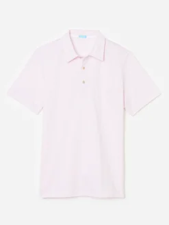 J.McLaughlin Callahan Cotton Polo In Stripe- Knits & Polos