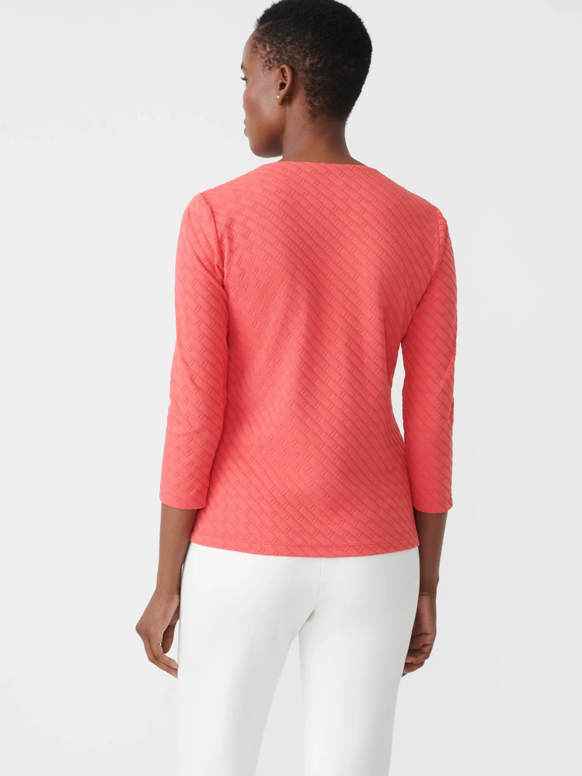 J.McLaughlin Carly Top In Fernwood Geo Jacquard-Women Tops