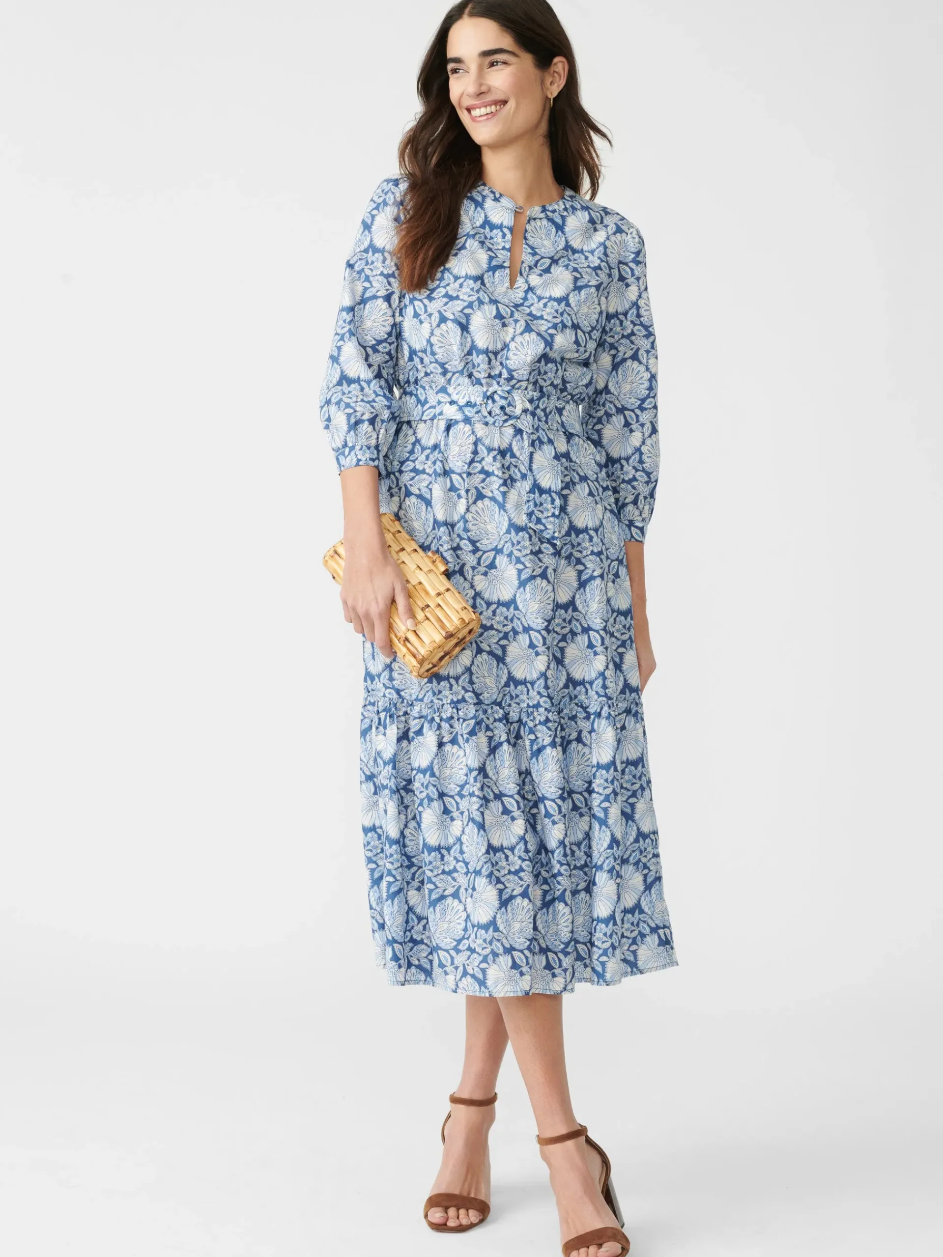 J.McLaughlin Cerina Silk Dress In Palmilla-Women Dresses