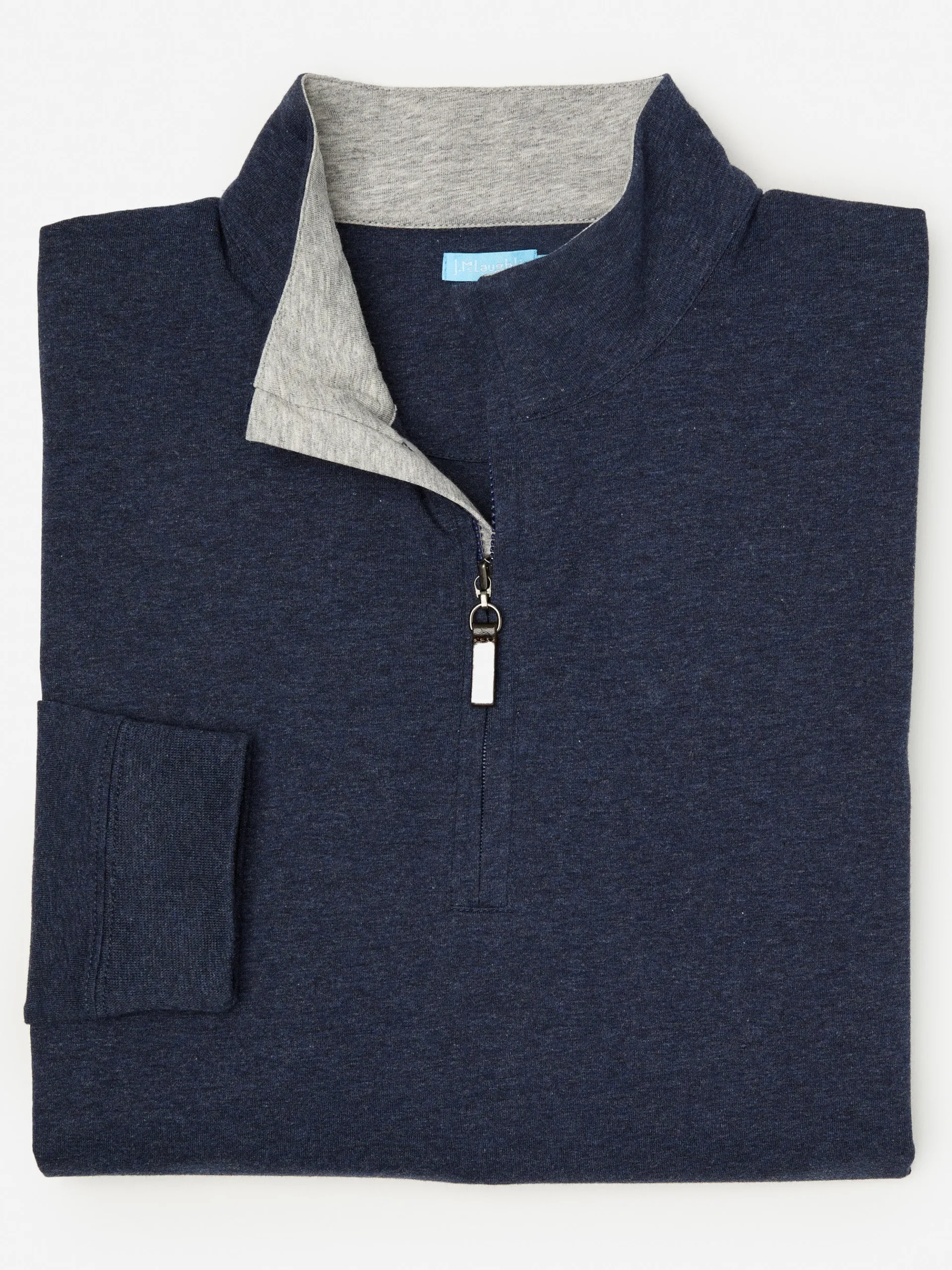 J.McLaughlin Clermont Cotton 1/4 Zip- Knits & Polos