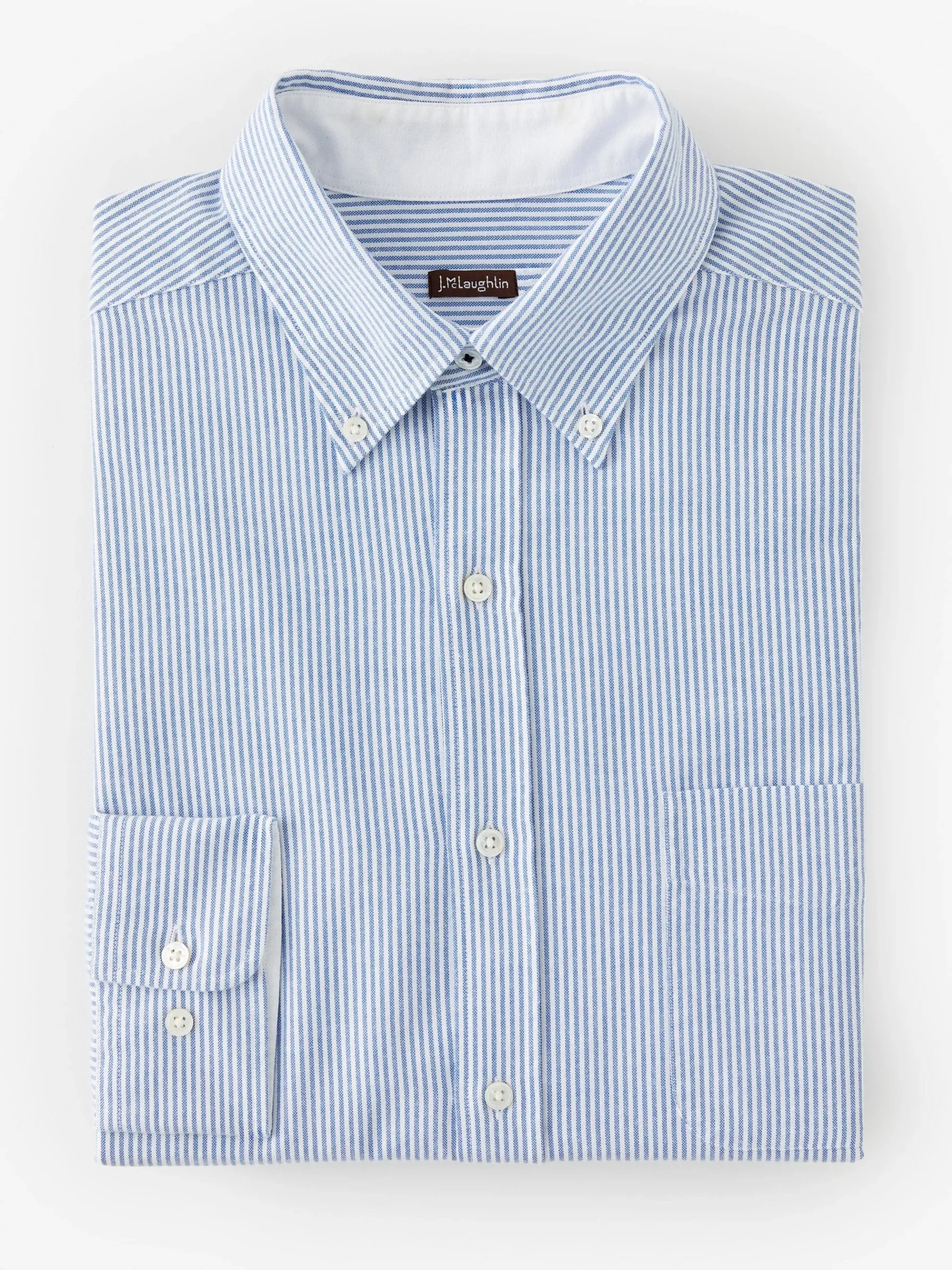 J.McLaughlin Collis Classic Fit Shirt In Stripe- Shirts