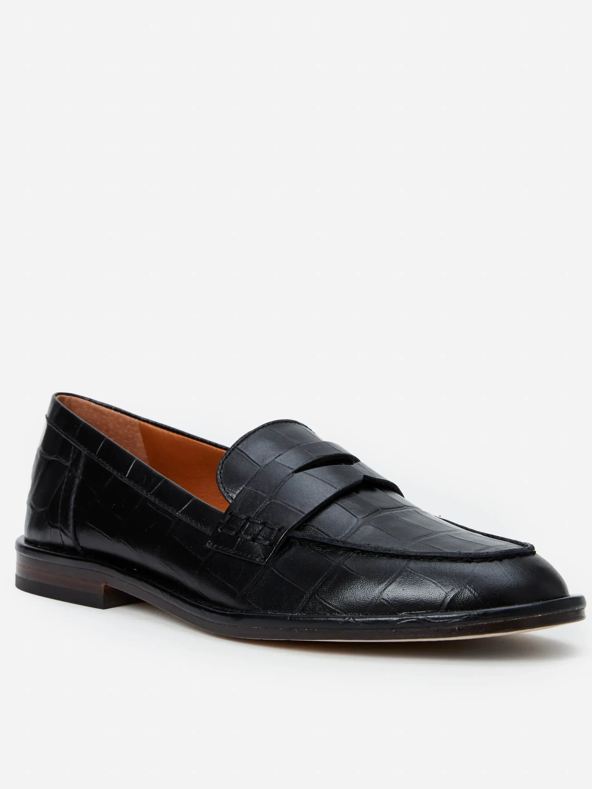 J.McLaughlin Concetta Leather Loafers In Embossed Croc-Women Loafers