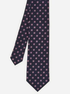 J.McLaughlin Cotton Silk Tie In Micro Daisy- Shoes & Accessories|Ties