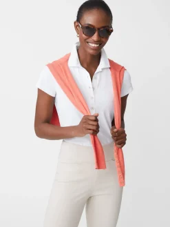 J.McLaughlin Court Cap Sleeve Pique Polo-Women Tops