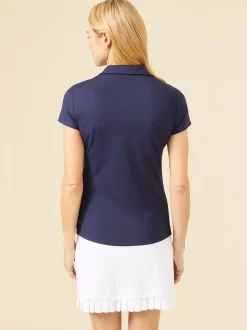 J.McLaughlin Court Cap Sleeve Polo-Women Tops