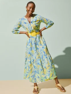 J.McLaughlin Cunningham Dress In Beach Bouquet-Women Dresses