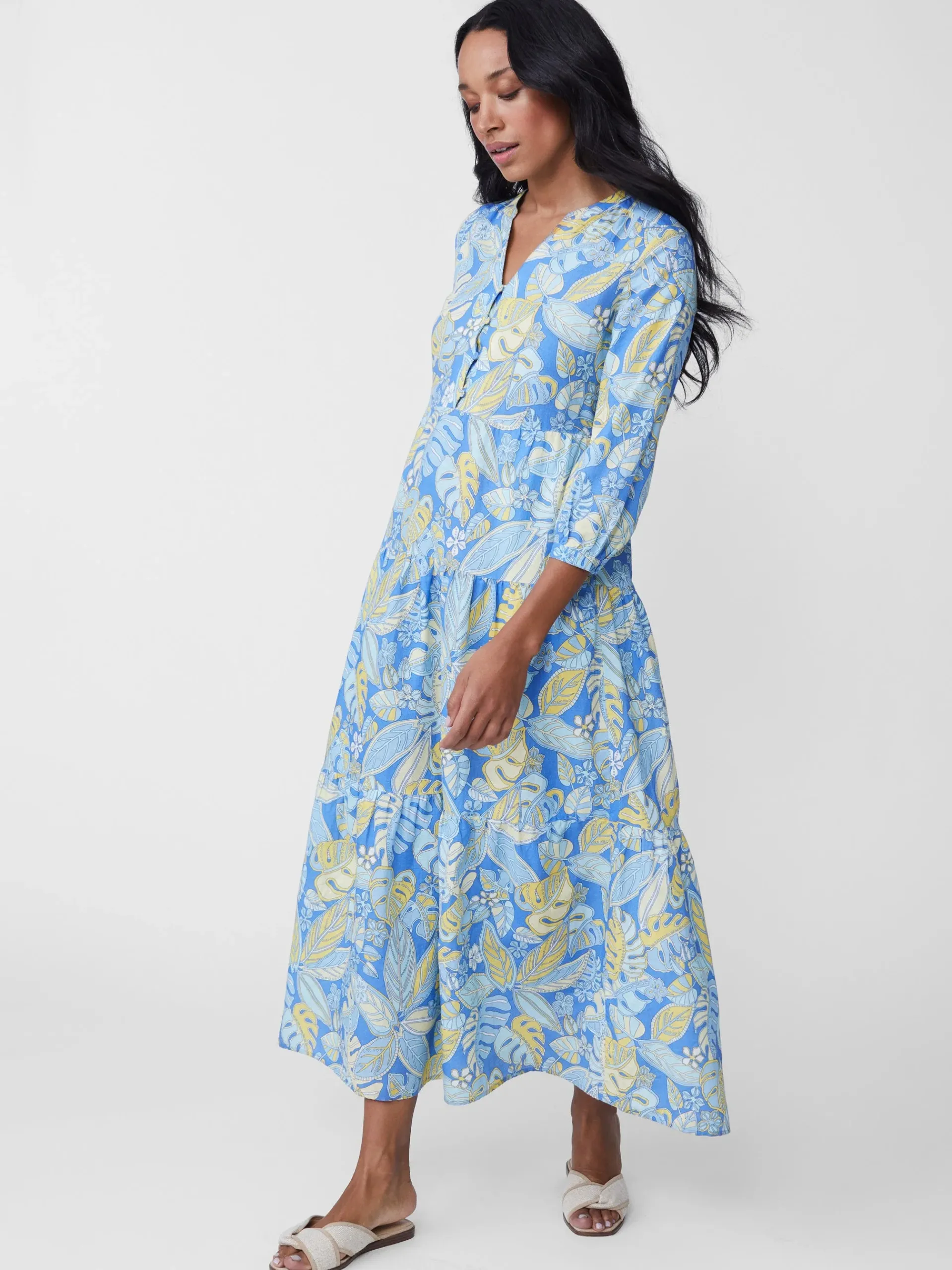 J.McLaughlin Cunningham Dress In Beach Bouquet-Women Dresses