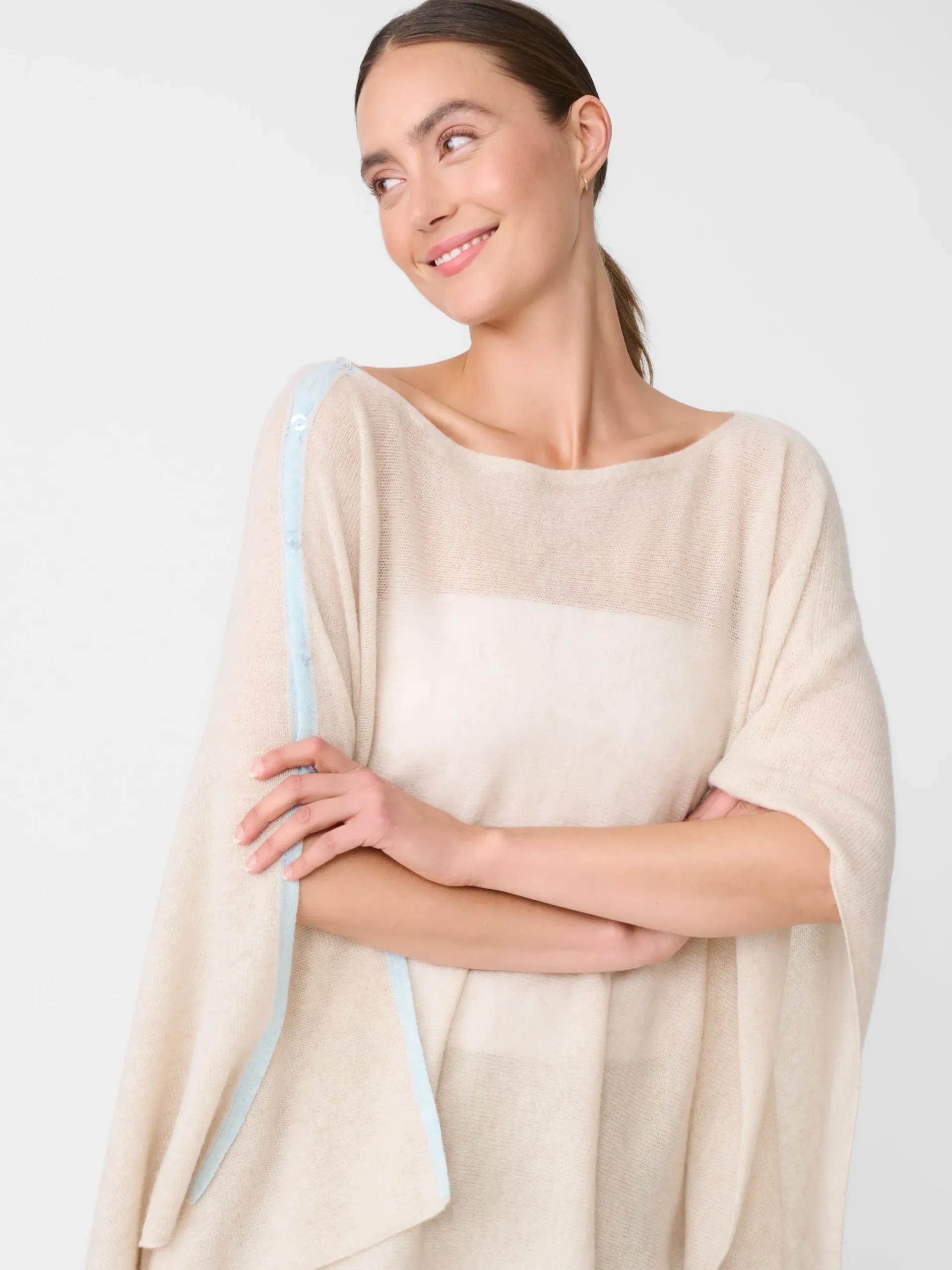 J.McLaughlin Doris Cashmere Poncho-Women Jackets & Outerwear|Sweaters