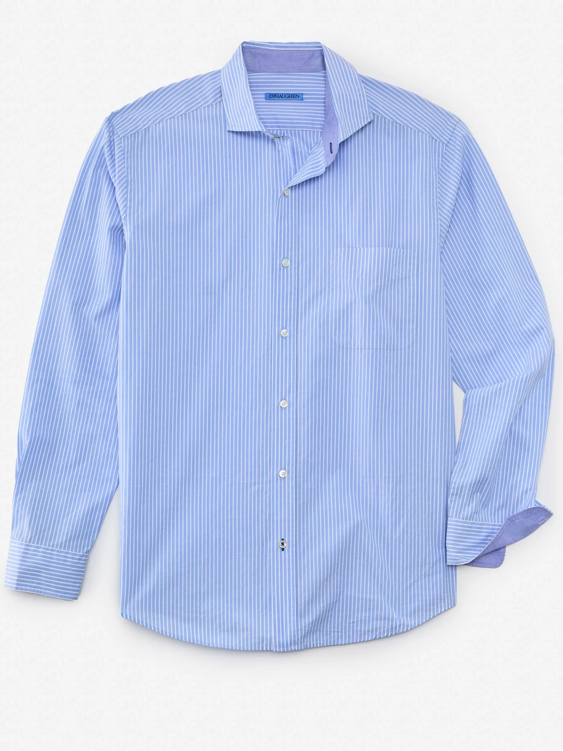 J.McLaughlin Drummond Classic Fit Shirt In Stripe- Shirts