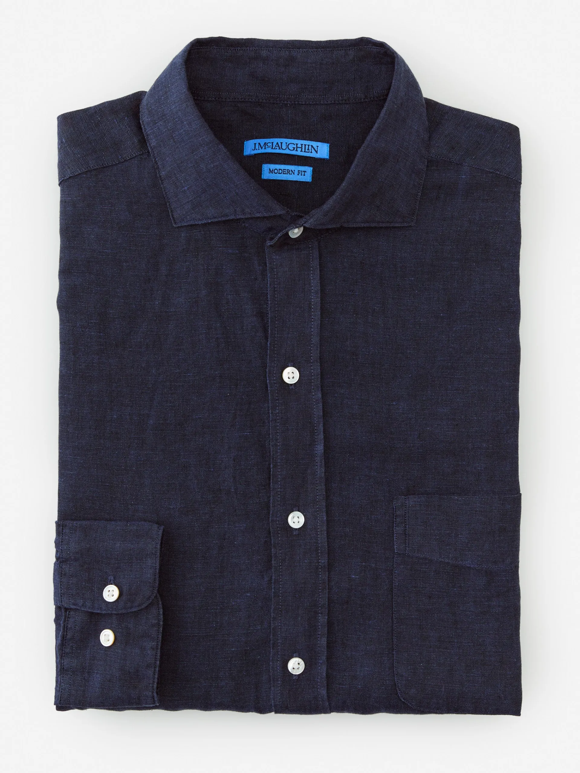 J.McLaughlin Drummond Modern Fit Linen Shirt- Shirts