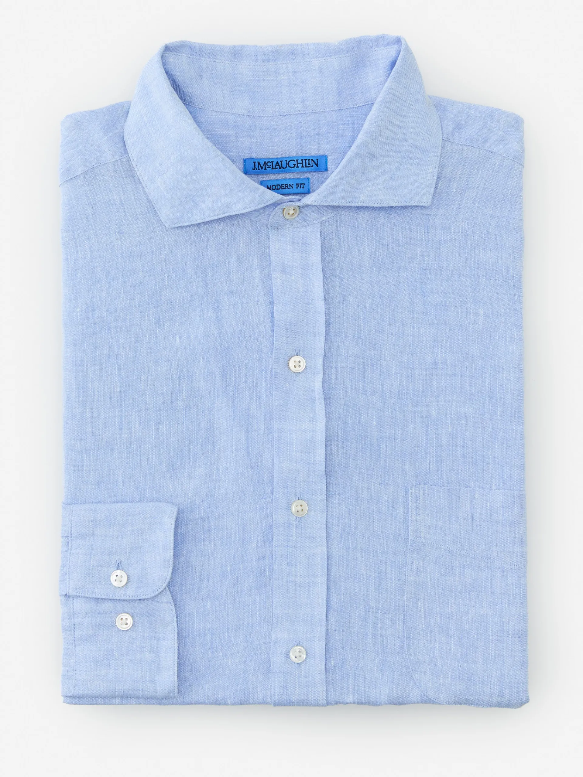 J.McLaughlin Drummond Modern Fit Linen Shirt- Shirts