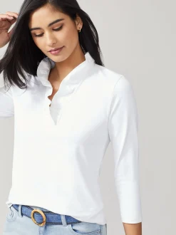 J.McLaughlin Durham Ruffle Top-Women Tops|Tees