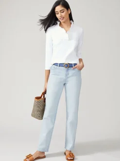 J.McLaughlin Durham Ruffle Top-Women Tops|Tees