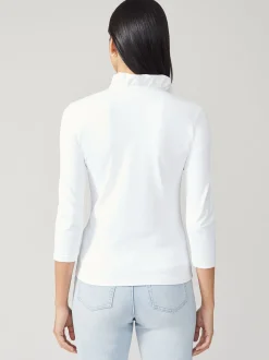 J.McLaughlin Durham Ruffle Top-Women Tops|Tees