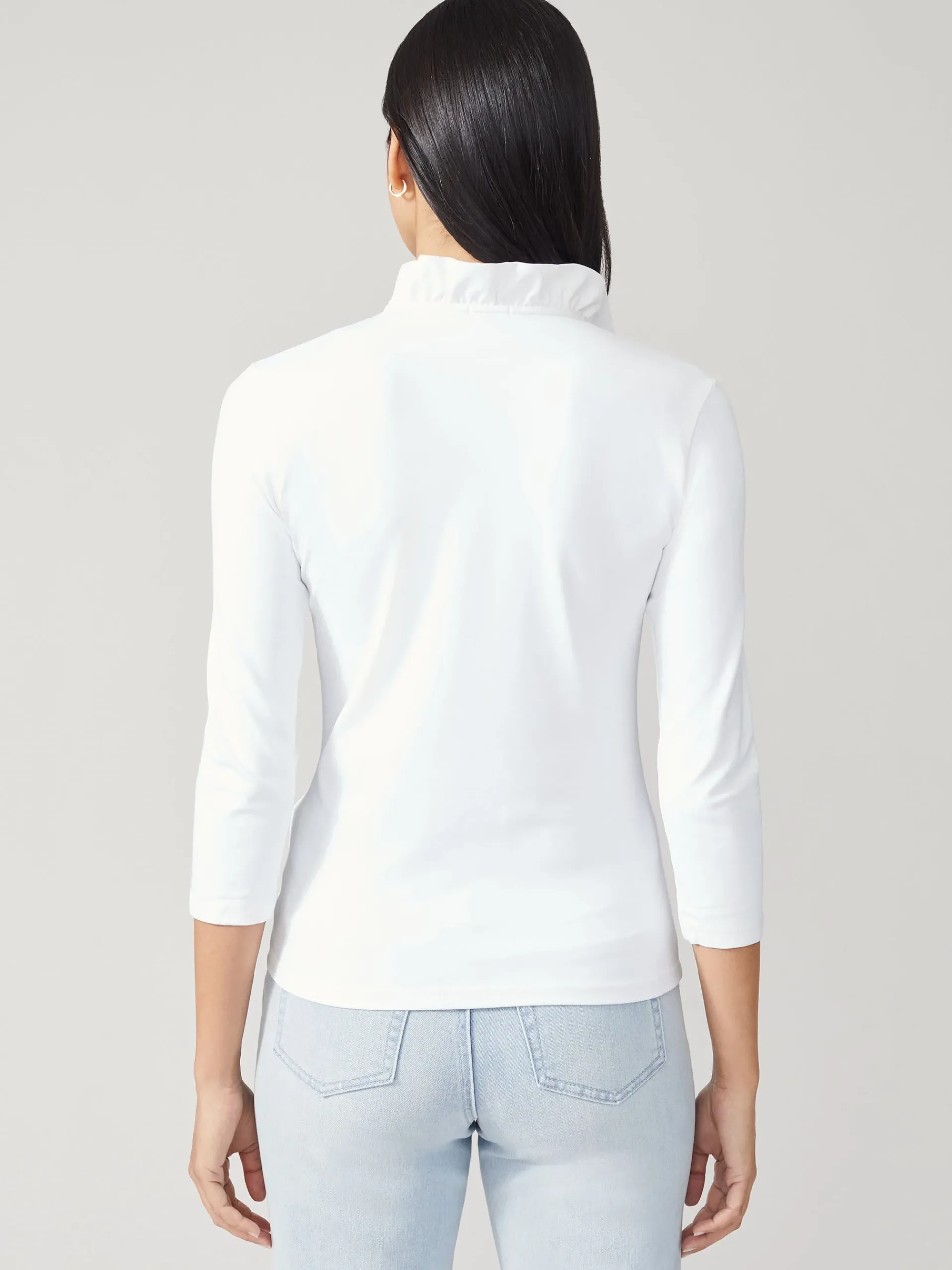 J.McLaughlin Durham Ruffle Top-Women Tops|Tees