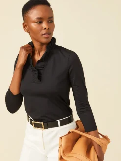 J.McLaughlin Durham Ruffle Top-Women Tops|Tees