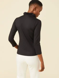 J.McLaughlin Durham Ruffle Top-Women Tops|Tees
