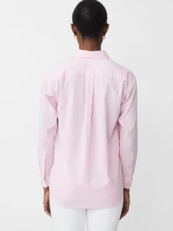 J.McLaughlin Finn Seersucker Shirt In Stripe-Women Tops