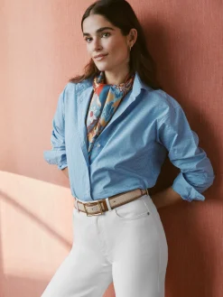 J.McLaughlin Finn Shirt In Micro Gingham-Women Tops