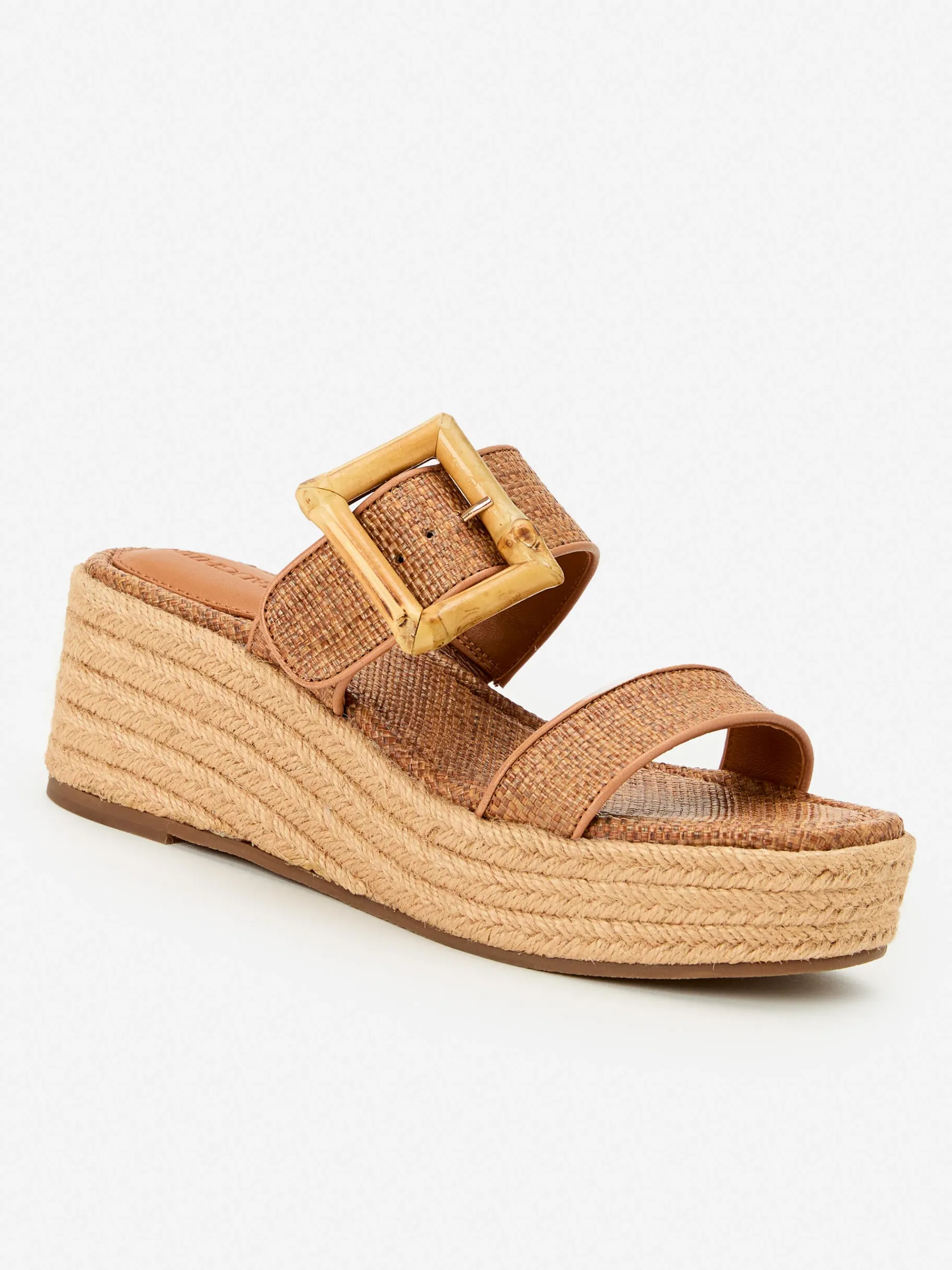 J.McLaughlin Fleur Bamboo Buckle Wedges-Women Shoes & Accessories|Heels & Wedges