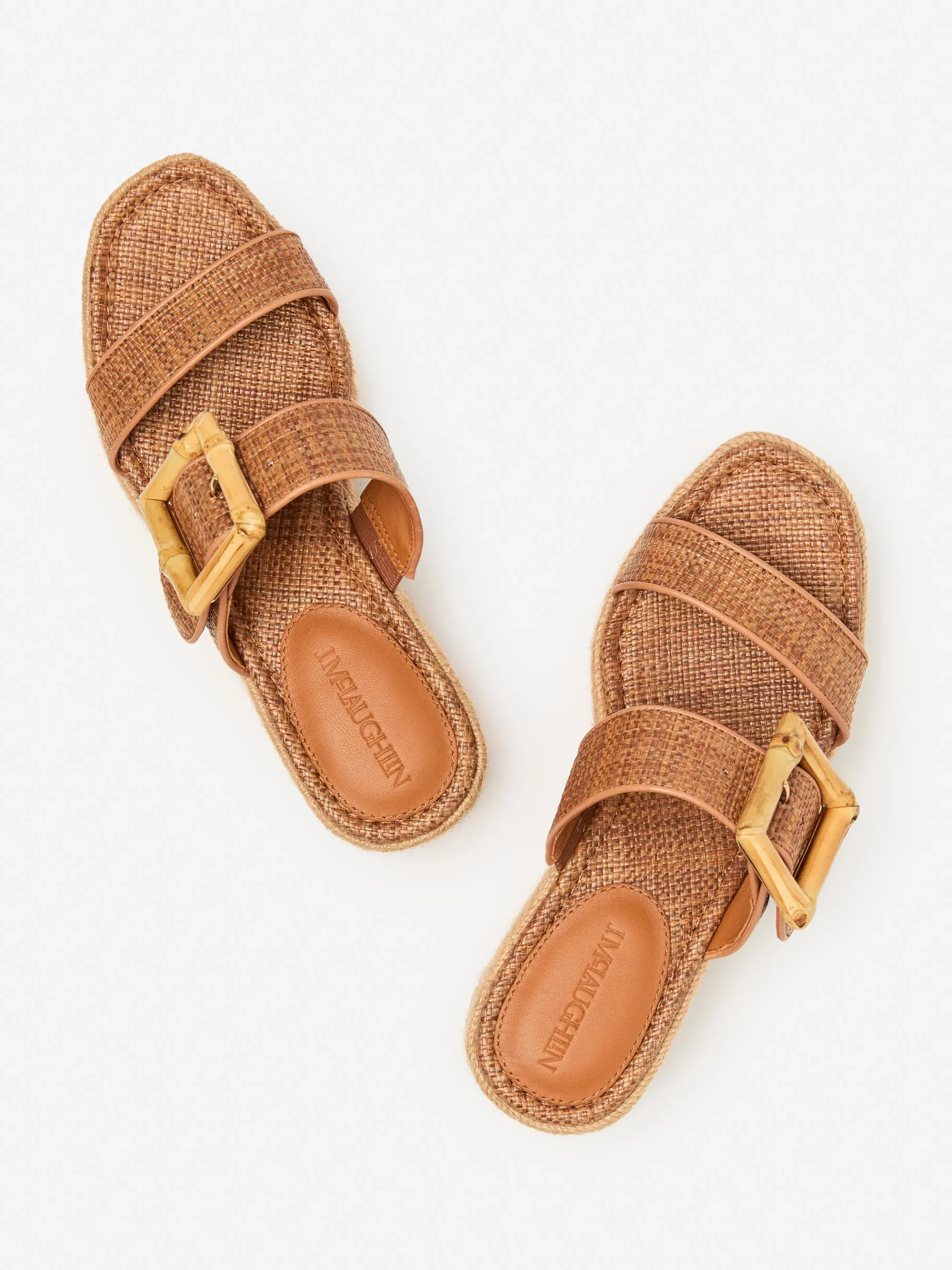 J.McLaughlin Fleur Bamboo Buckle Wedges-Women Shoes & Accessories|Heels & Wedges