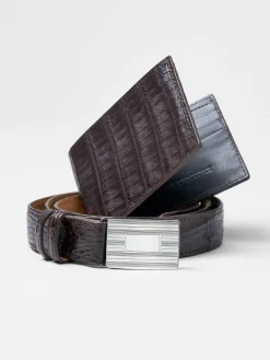 J.McLaughlin Genuine Crocodile Belt- Shoes & Accessories|Belts
