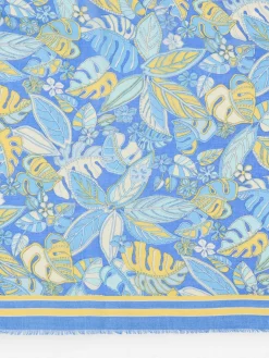 J.McLaughlin Giselle Scarf In Beach Bouquet Border-Women Shoes & Accessories|Scarves