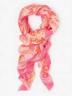 J.McLaughlin Giselle Scarf In Trinidad Abstract Border-Women Shoes & Accessories|Scarves