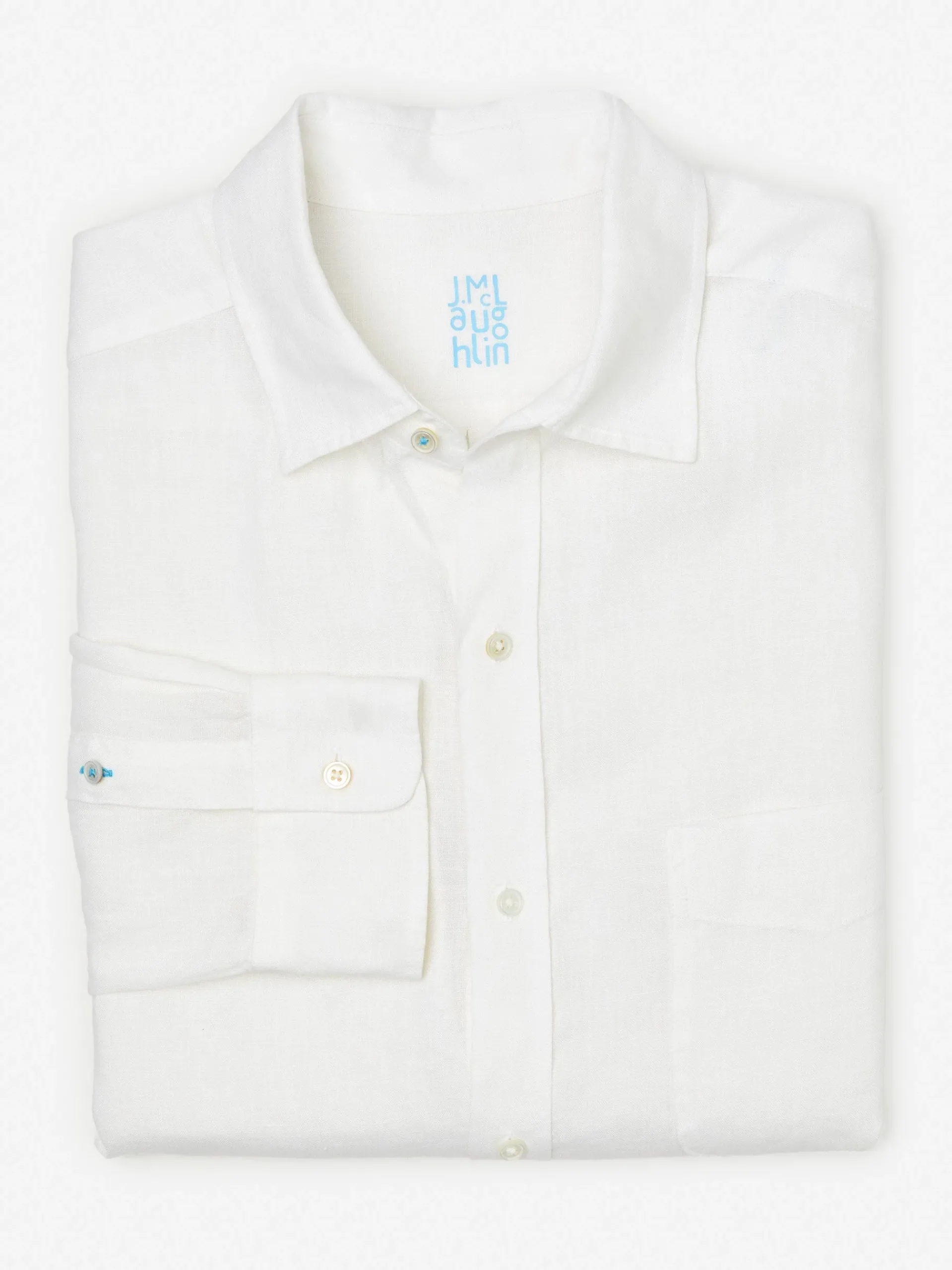 J.McLaughlin Gramercy Classic Fit Linen Shirt- Shirts