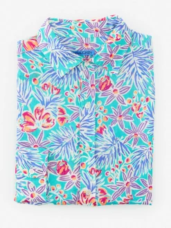 J.McLaughlin Gramercy Classic Fit Linen Shirt In Island Bouquet- Shirts